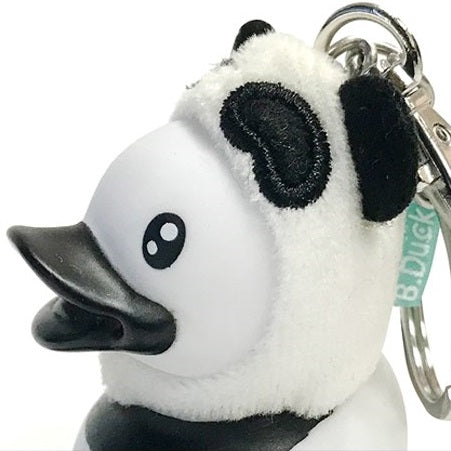 Panda-Enten-Schlüsselanhänger – PVC und Metall