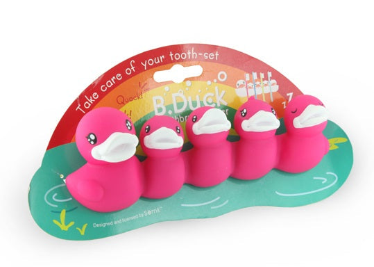 Cepillo de dientes de pato rosa