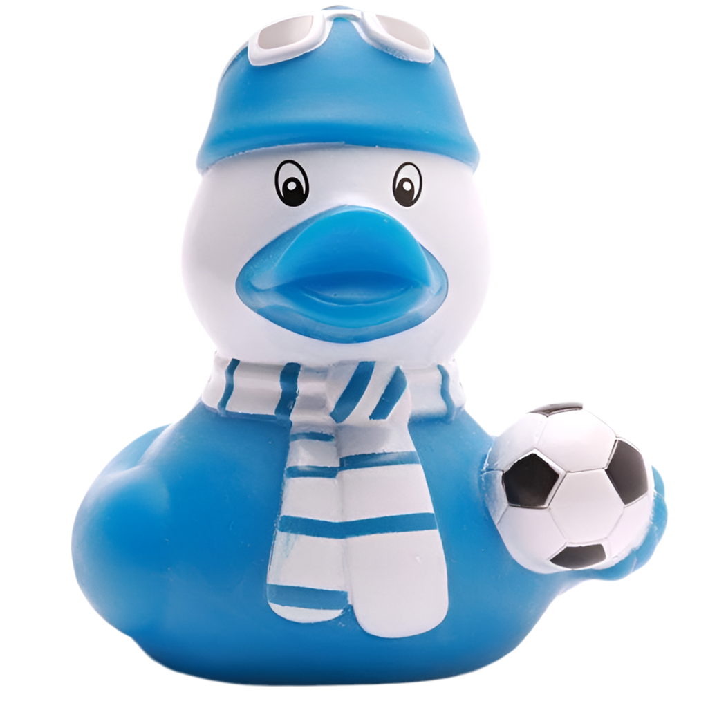 Blue Football Supporter Duck