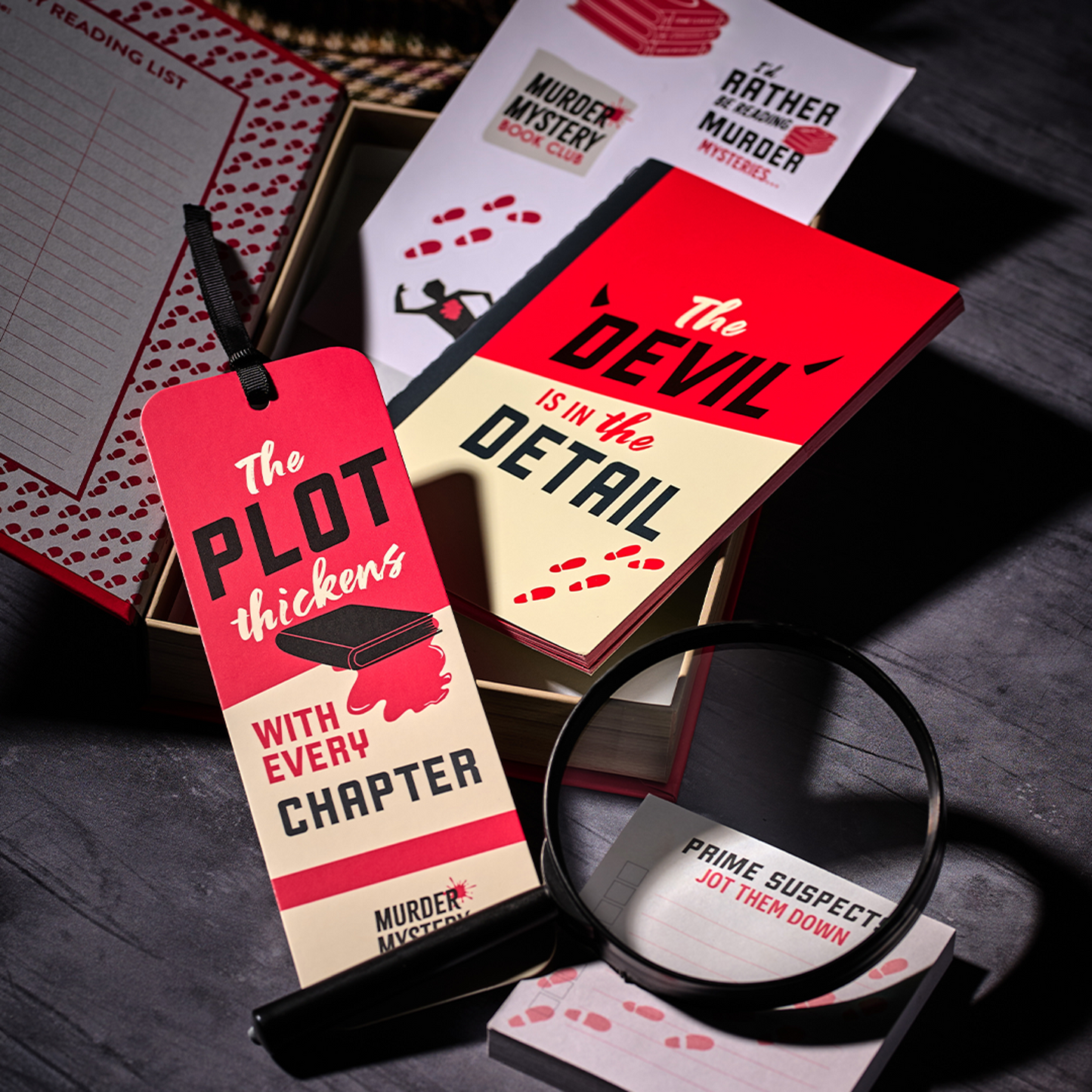 Set de papeterie cadeau - Murder Mystery Book Club