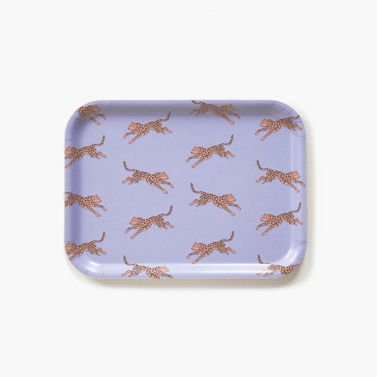 Lilac Leopard Serving Tray - 27x20 cm