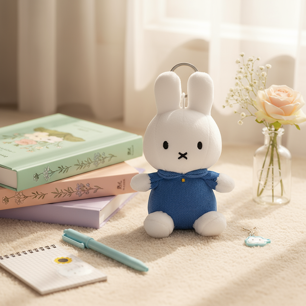 Porte-clés Miffy en Robe Bleue