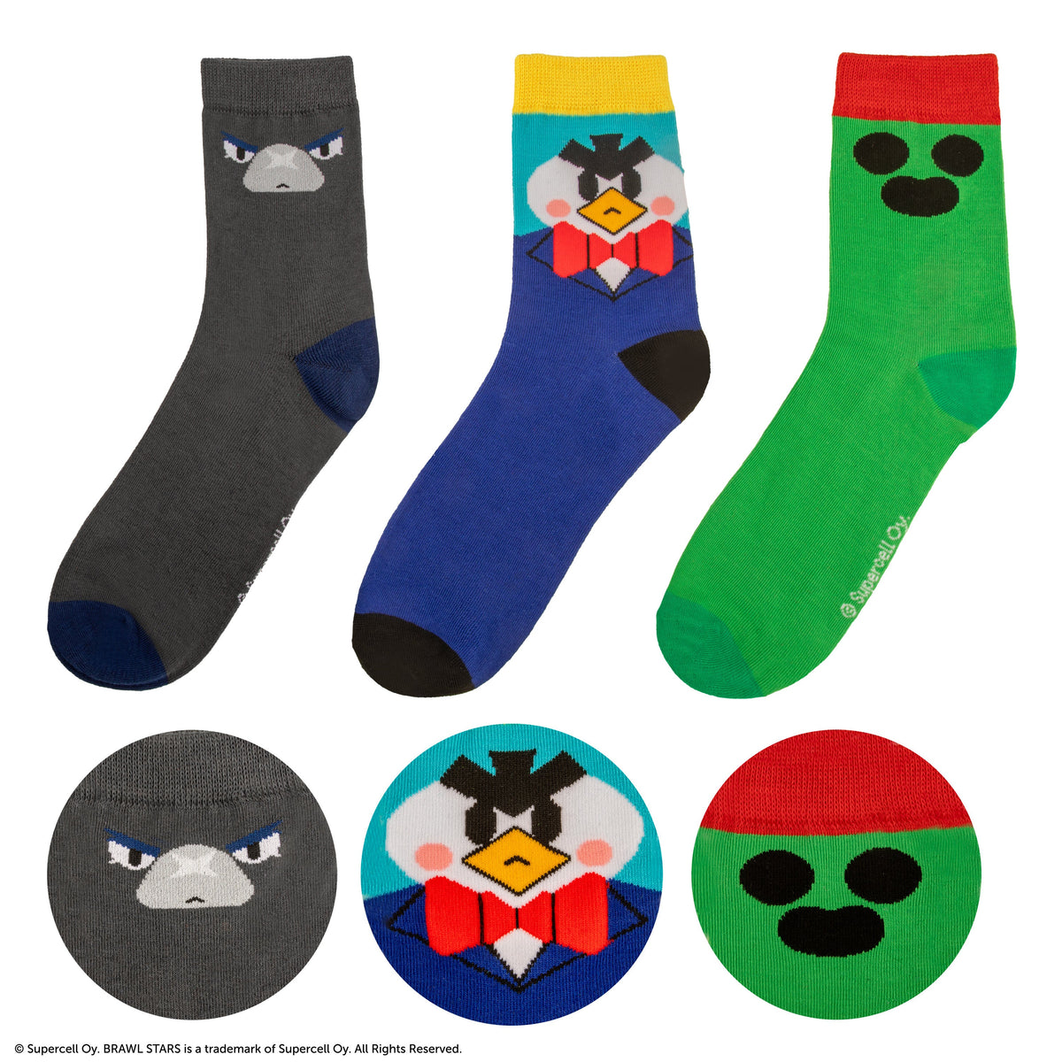 Set de 3 Paires de Chaussettes Spike, Corbac, et Monsieur M.