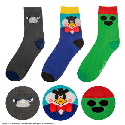 Set de 3 Paires de Chaussettes Spike, Corbac, et Monsieur M.