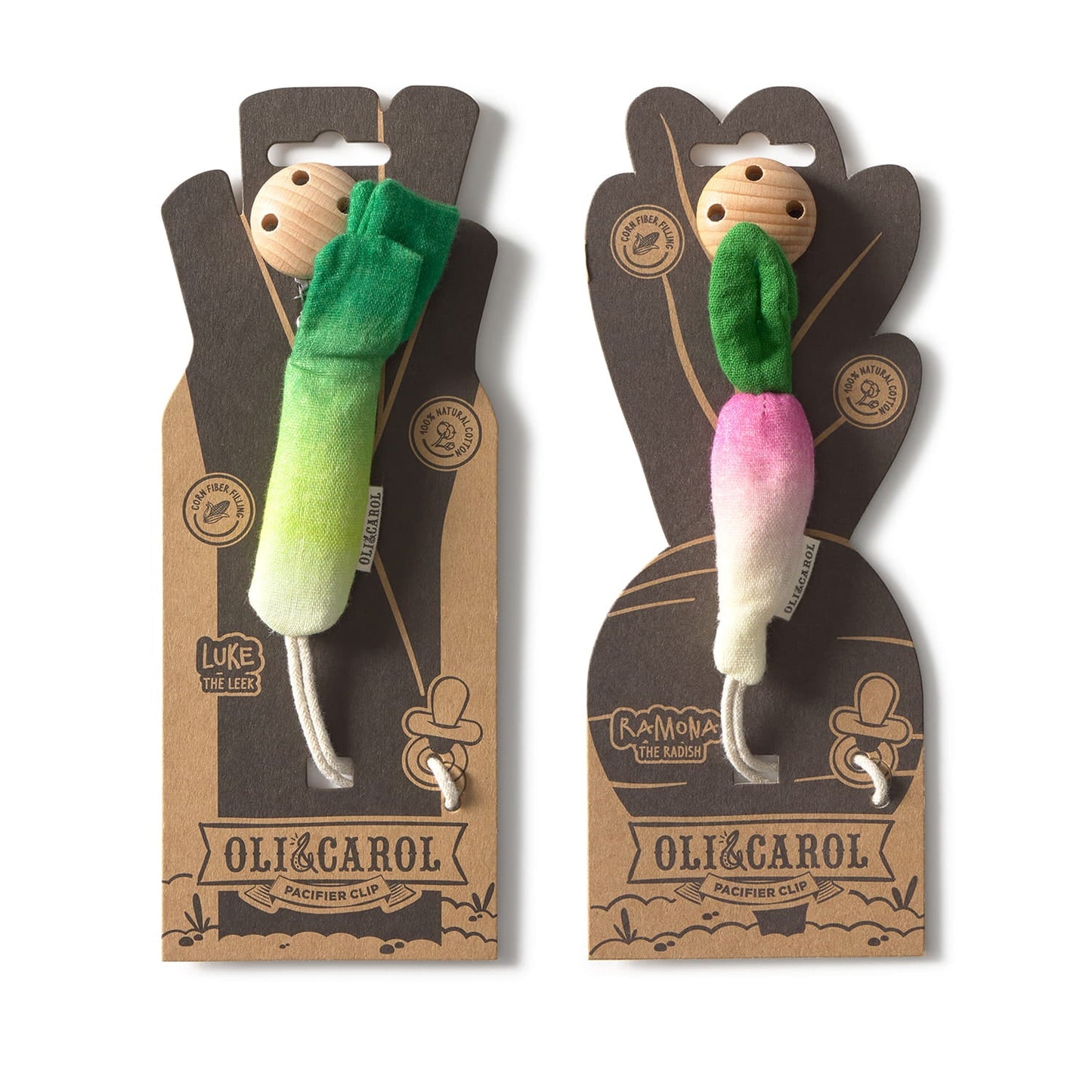 Fresh & Funky Pacifier Clips Set