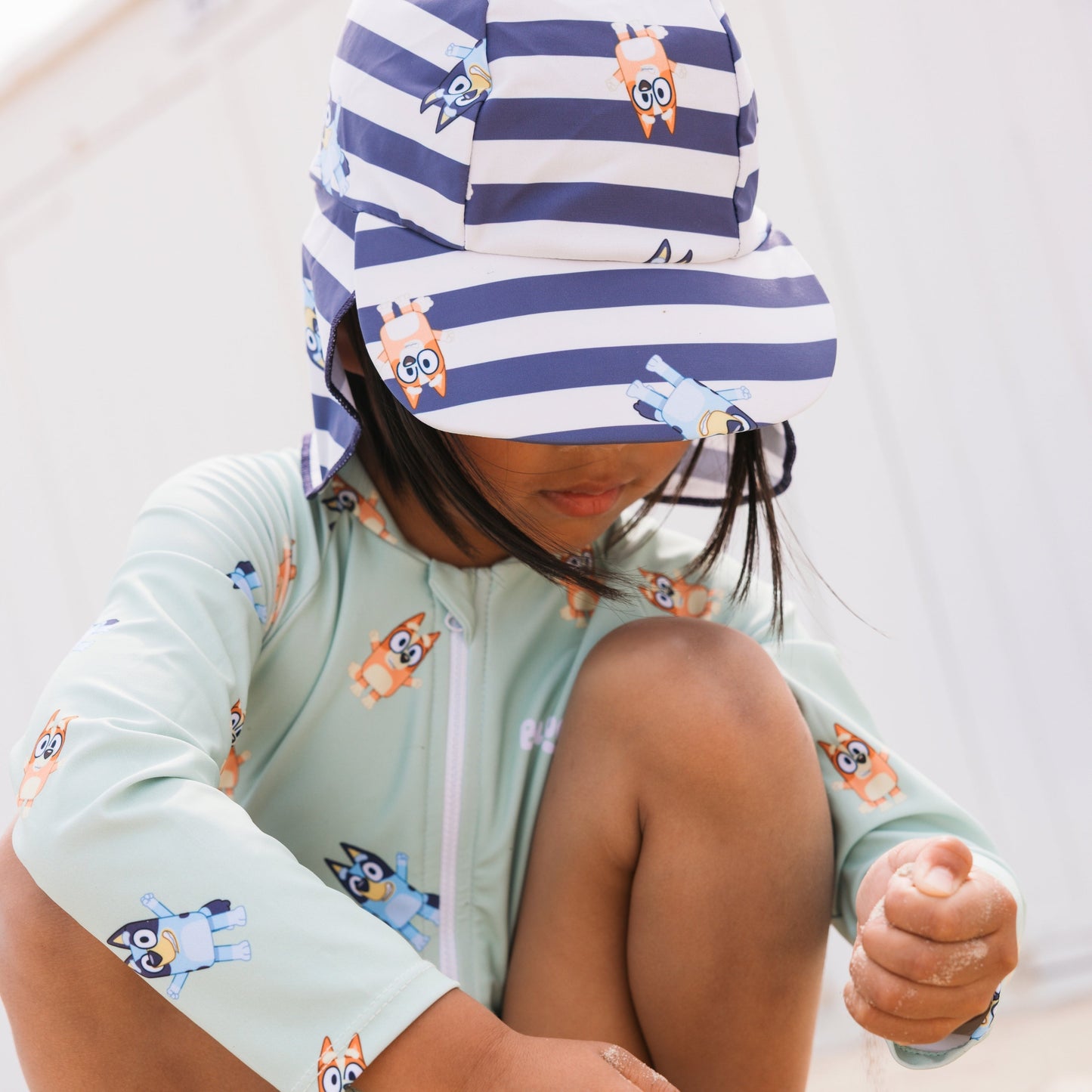 Sun Cap - Blue/White - Bluey