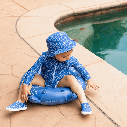 Sun Hat - Blue - Leopard