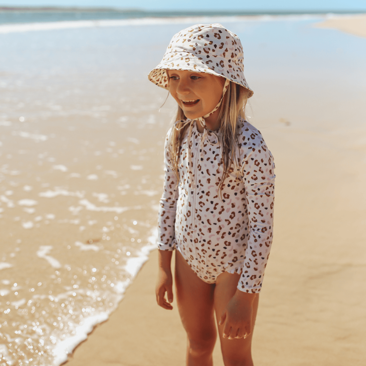 Sun Hat - Khaki - Leopard