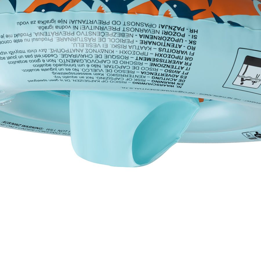 Baby Float - Orange/Blue - Tropical Shark - 0/1 Years