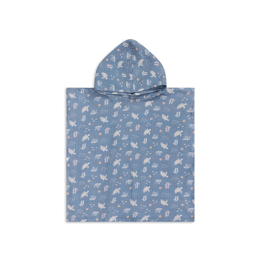 Beach Poncho - Blue - Coral Bliss - 52 x 52 cm