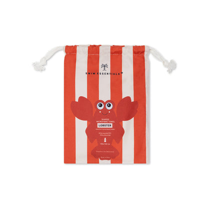 Beach Towel Microfiber- Red - Lobster Bay - 180 x 90 cm