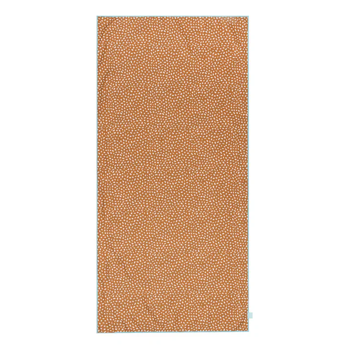 Beach Towel Microfiber - Orange/White - Vibrant Stripes - 135 x 65 cm