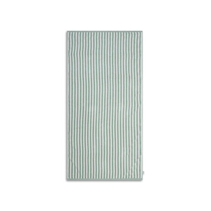 Beach Towel Cotton - Green/White - Resort Stripe - 180 x 90 cm