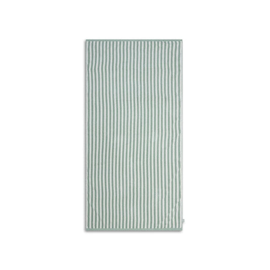 Beach Towel Cotton - Green - Resort Stripe - 135 x 65 cm