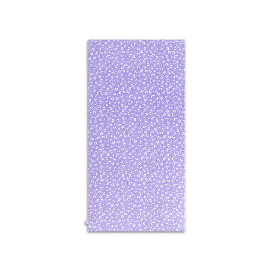 Beach Towel Cotton - Lila - Leopard - 135 x 65 cm