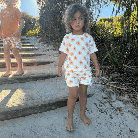 Beachwear Girls - Terry - Multicolor - Floral Love