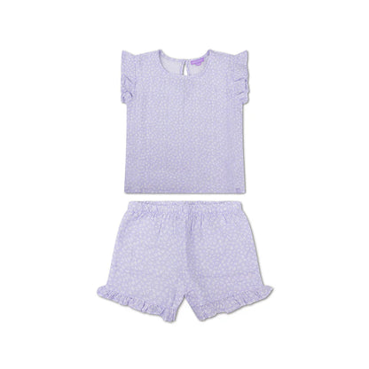 Beachwear Girls  - Muslin - Lila - Leopard