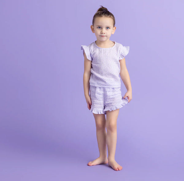 Beachwear Girls  - Muslin - Lila - Leopard