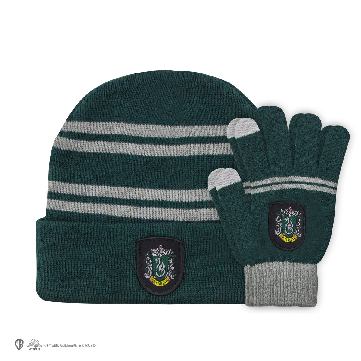 Set Bonnet & Gants Tactiles Serpentard Enfants