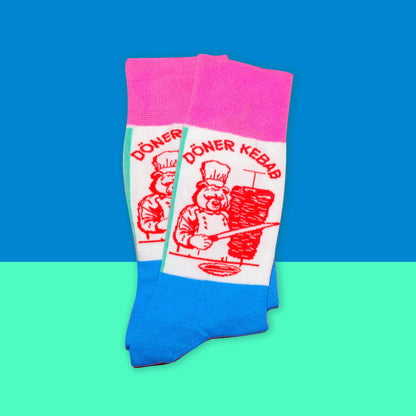 Chaussettes Ours de Berlin Préparant un Döner Kebab