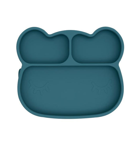 Assiette en Silicone Ours Bleu Canard We Might Be Tiny - OFCK.fr