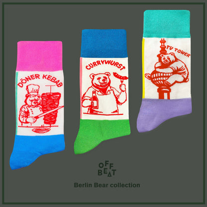 Chaussettes Ours de Berlin Serrant la Tour TV