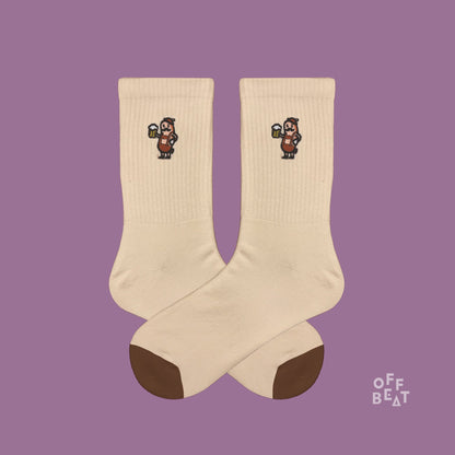 Chaussettes Brodées Wurstmensch