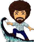 Figurine Bob Ross Happy Accidents