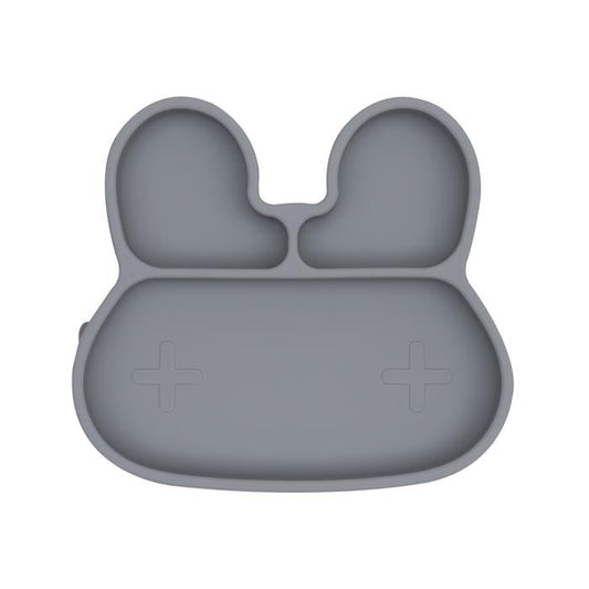 Assiette en Silicone Lapin Gris We Might Be Tiny - OFCK.fr