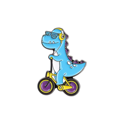 pins t rex sur velo