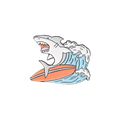 Pin’s Requin Surfeur