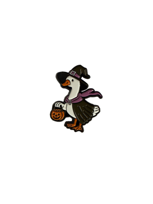 Pin’s Canard Blanc Sorcière d’Halloween