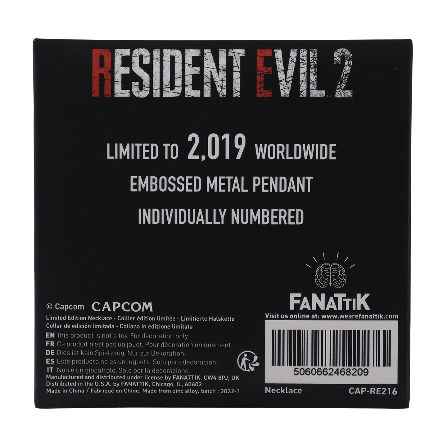 Collier Resident Evil 2 - Claire Redfield (Édition Limitée)