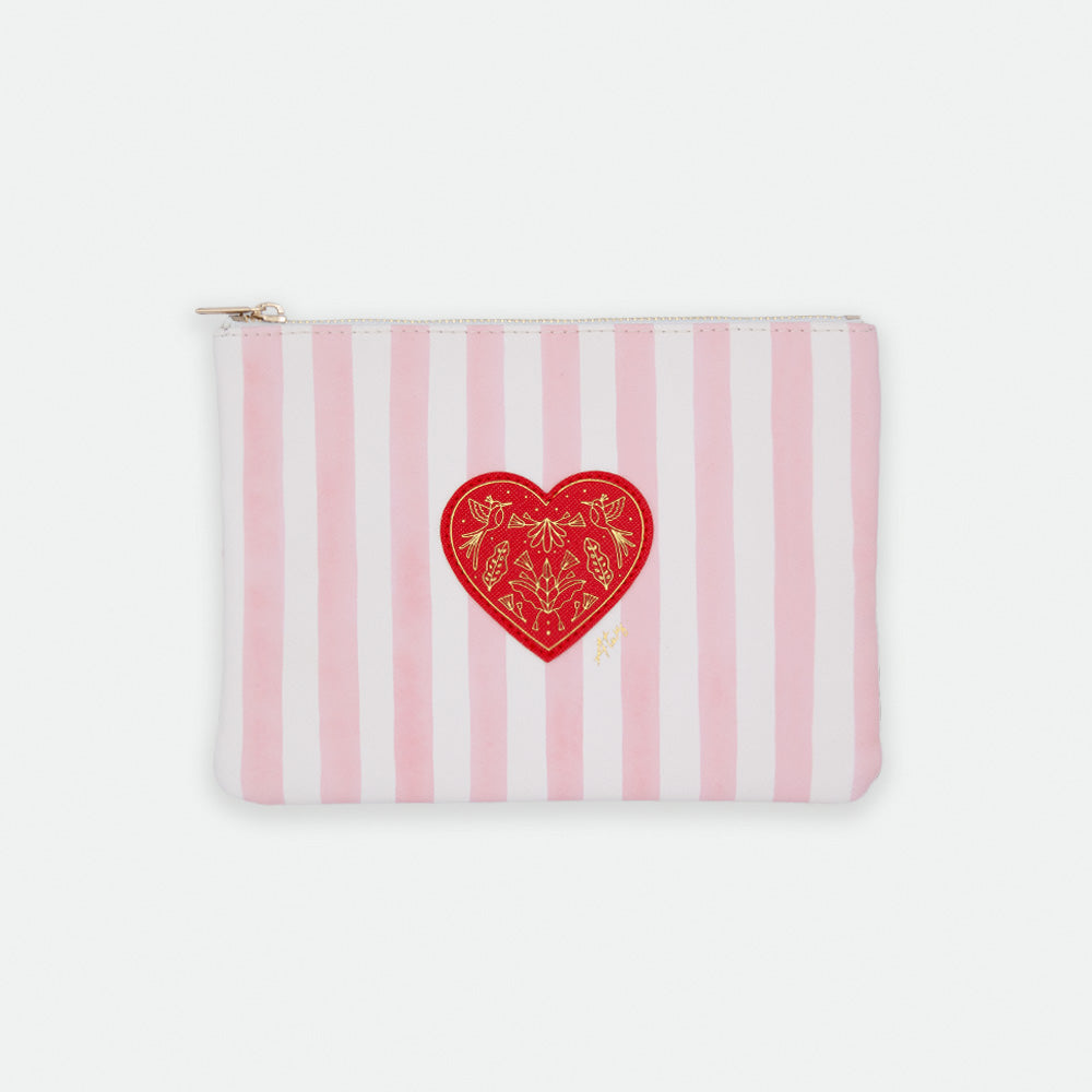 Pink Stripes - Pouch Bag