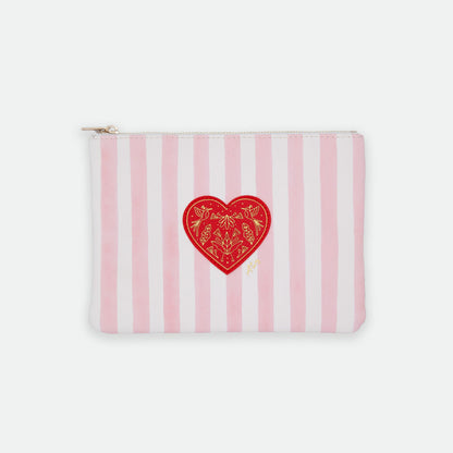 Pink Stripes - Pouch Bag