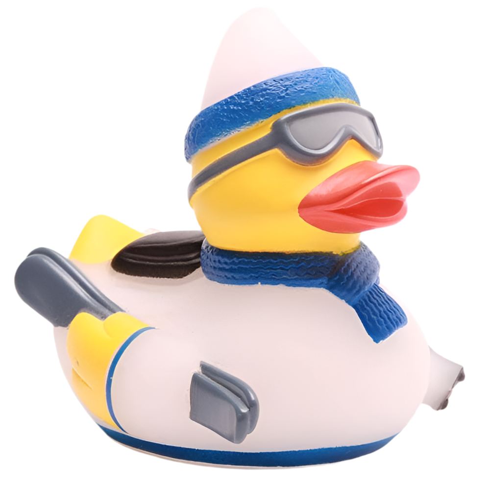 Blauwe skiënde eend