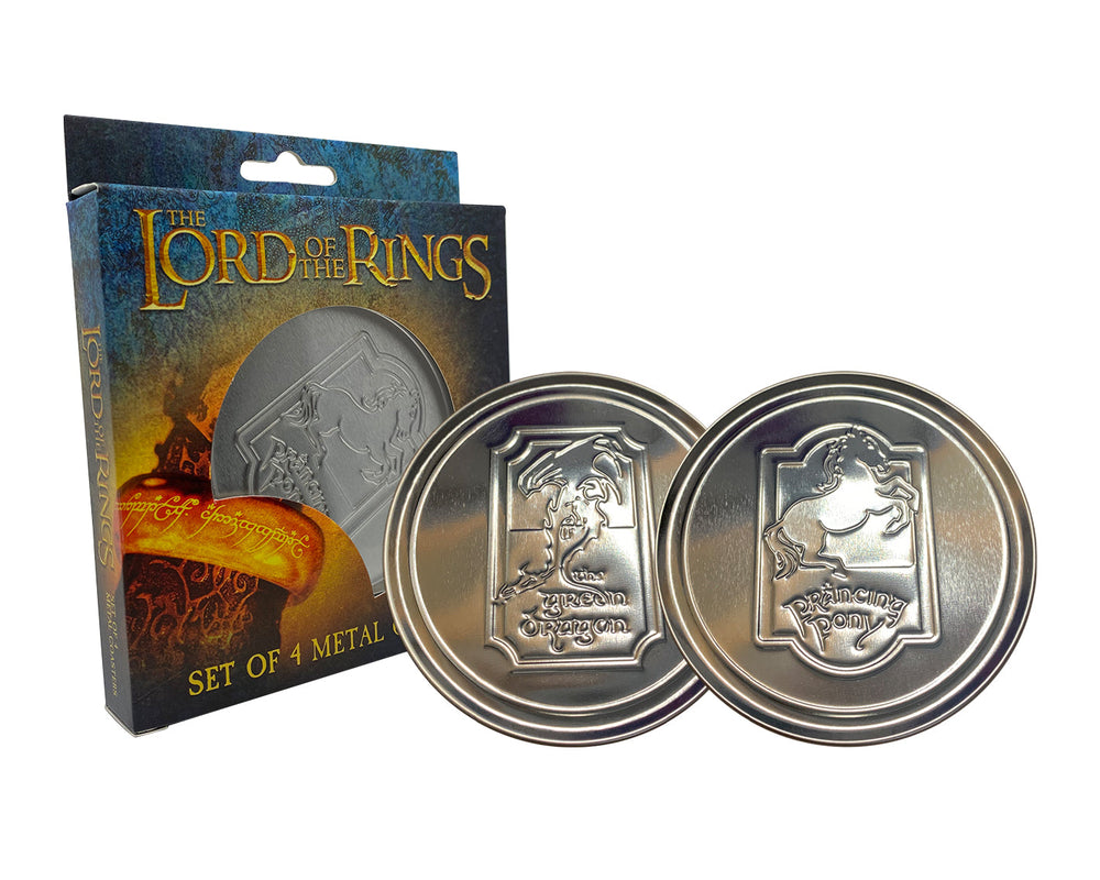 Set de 4 sous-verres métal embossés Le Seigneur des Anneaux