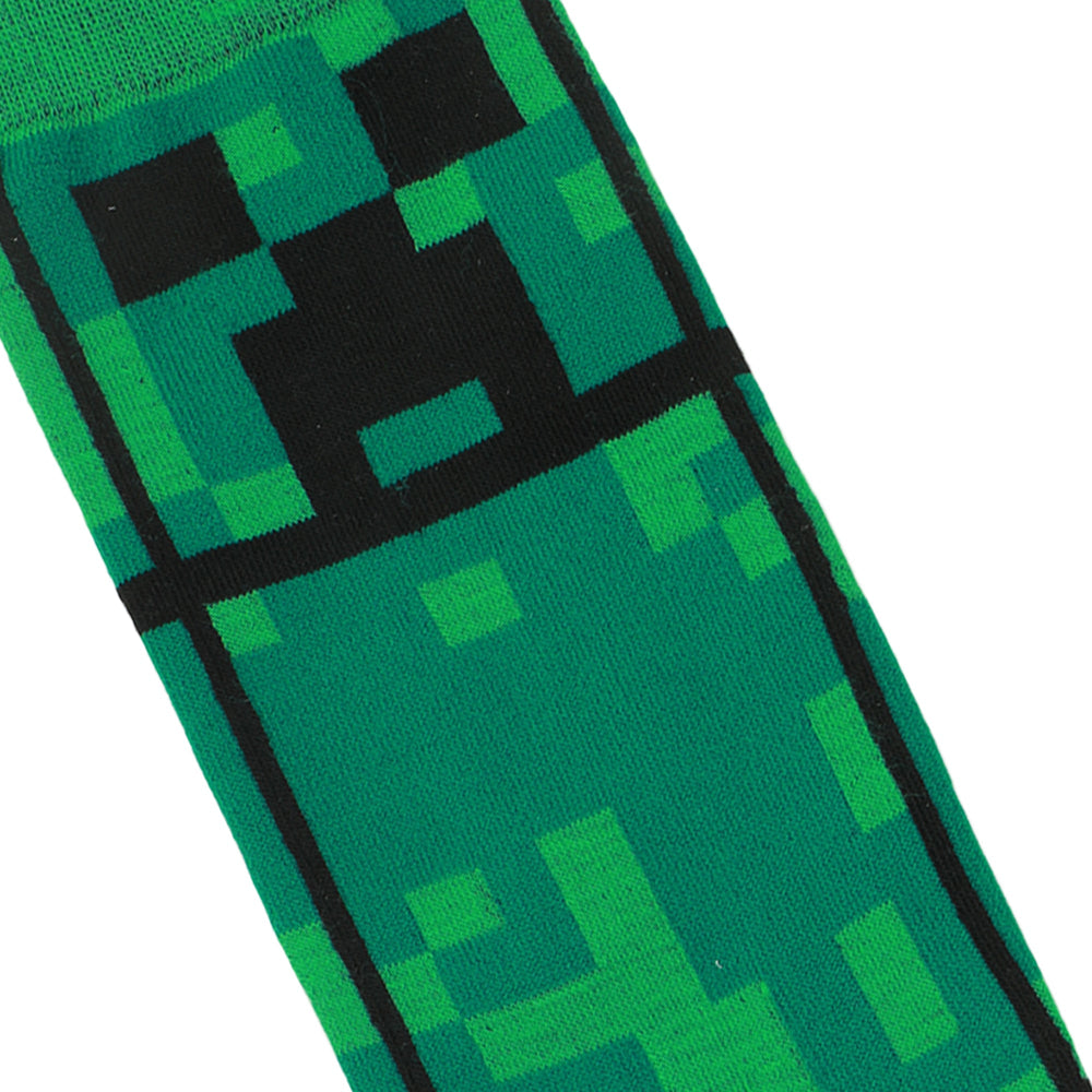 Chaussettes Minecraft Creepers vertes pour homme
