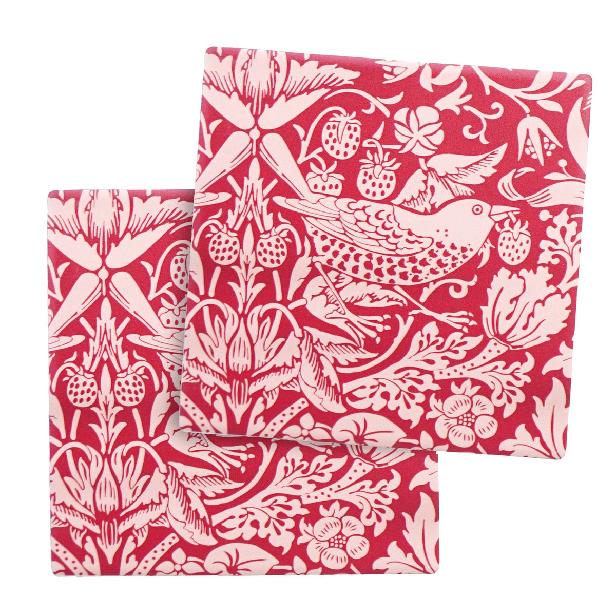 Lot de 2 sous-verres en céramique William Morris - ACS Raspb