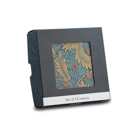 Lot de 4 sous-verres en céramique William Morris - Larkspur