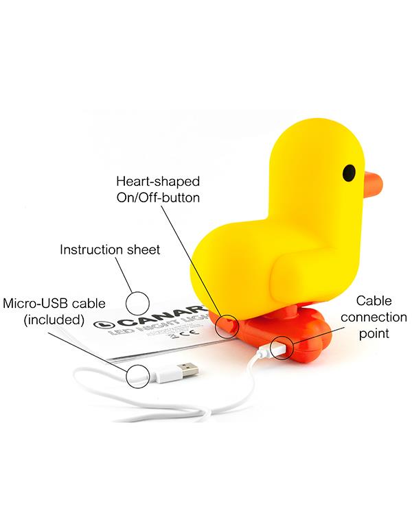 Pastel yellow duck night light