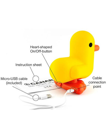 Pastel yellow duck night light