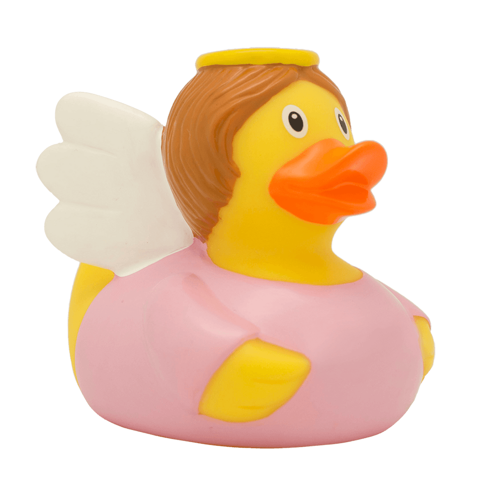 Pato de ángel de guardia rosa