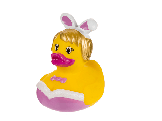 Pato de coelho rosa pin