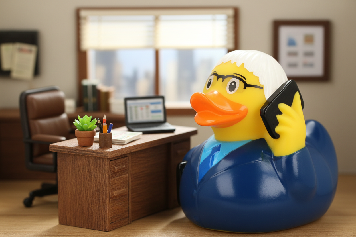 Uomo d'affari anatra