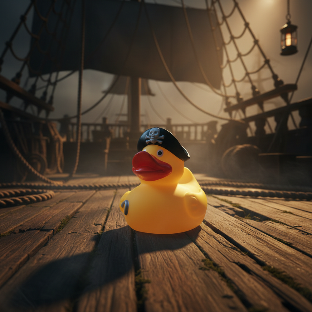 Canard Pirate avec Chapeau