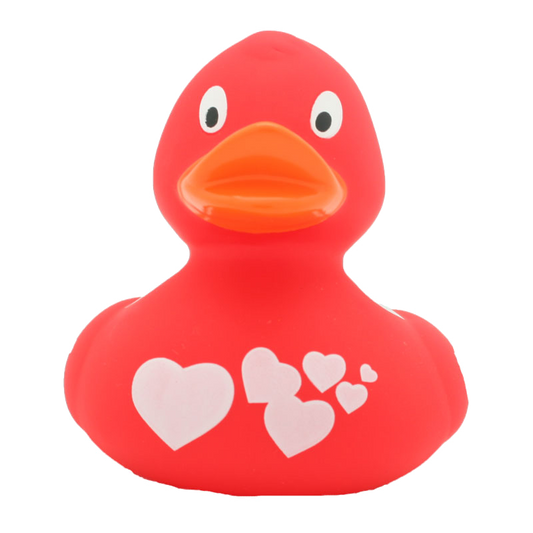 Pato de corazón rojo