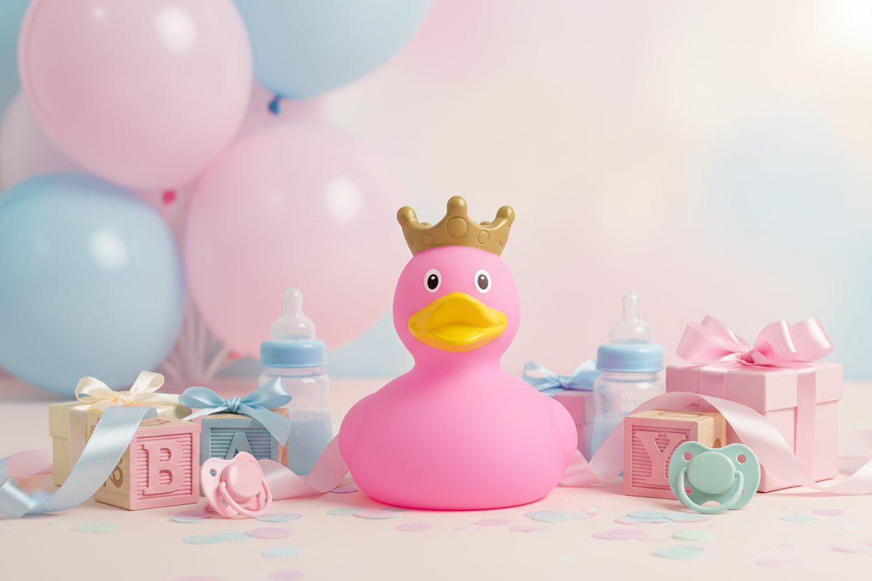Crown pink duck