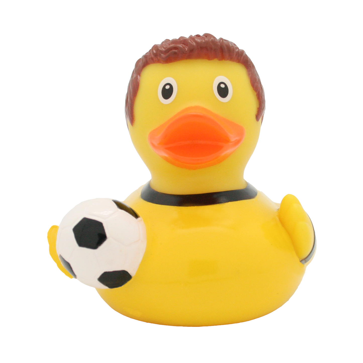 Pato de futbolista amarillo