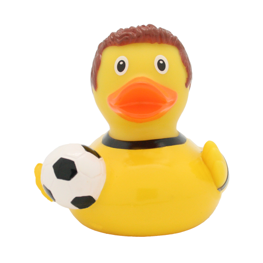 Pato de futebol amarelo